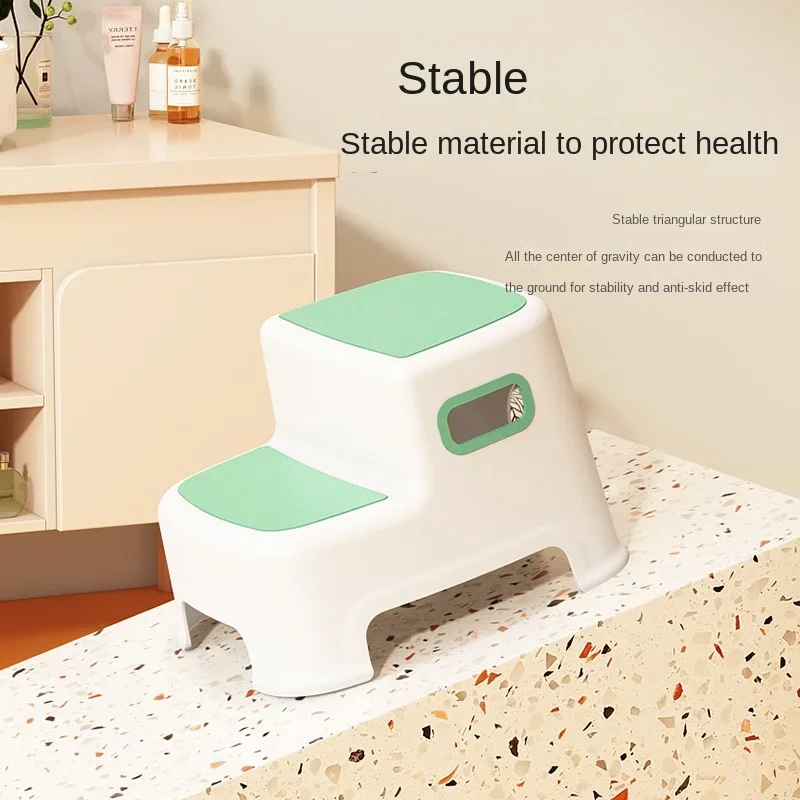 Children\'s washbasin step stool baby wash hand step stool brush teeth wash face step toilet foot stool