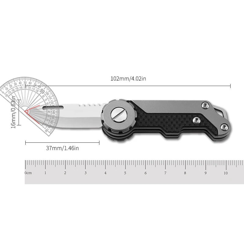 Titanium Folding Knife EDC Women\'s Knife Mini Knife Thin Folding Knife Portable Pocket Knife Keychain Pendant Knife