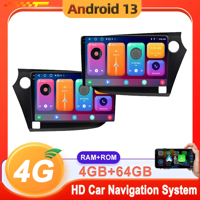 

9 inch Android 13 Car play Auto Car Radio For HONDA Insight 2009-2014 LHD/RHD Multimedia Player Auto Radio Dash Cam No 2din WIFI