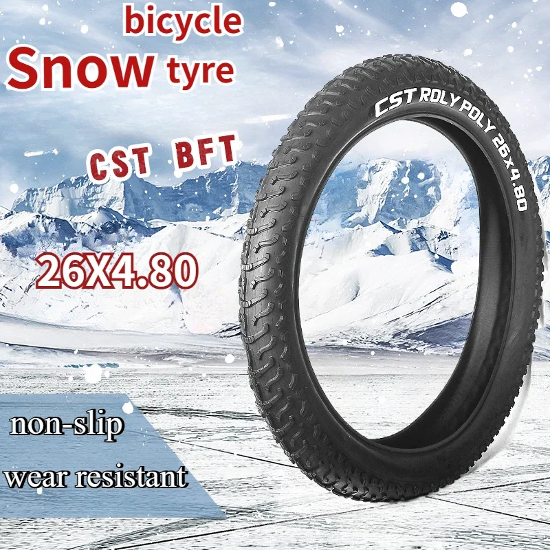 1pcs Beach Snow Bike Tires 26inch Anti Puncture Fatbike Tyre 122-559 26x4.80 E- Bike Tyres Non-slip Riding Bicycle Tyres