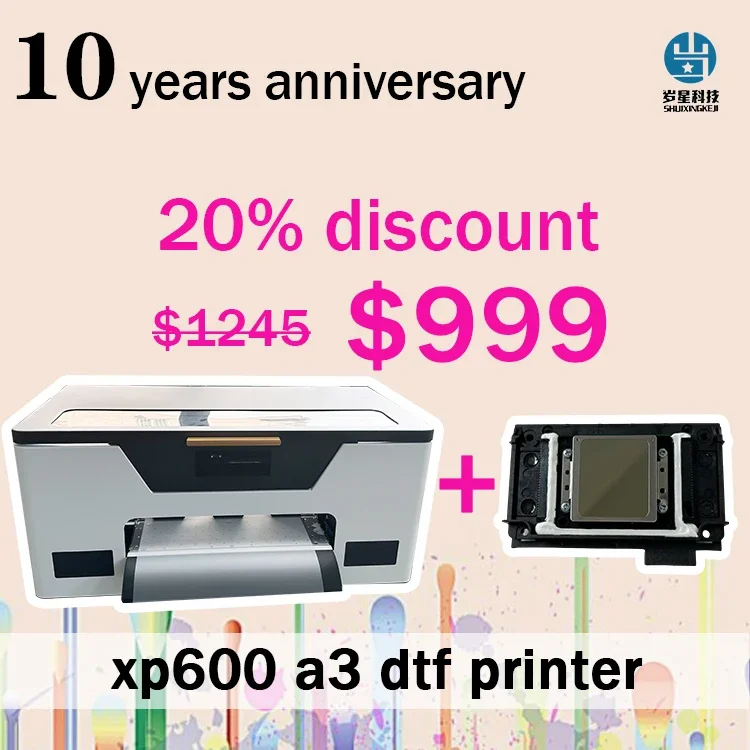 dtf printer xp600 A3 Printer Intelligent White Ink Dtf Inkjet Printer With oven