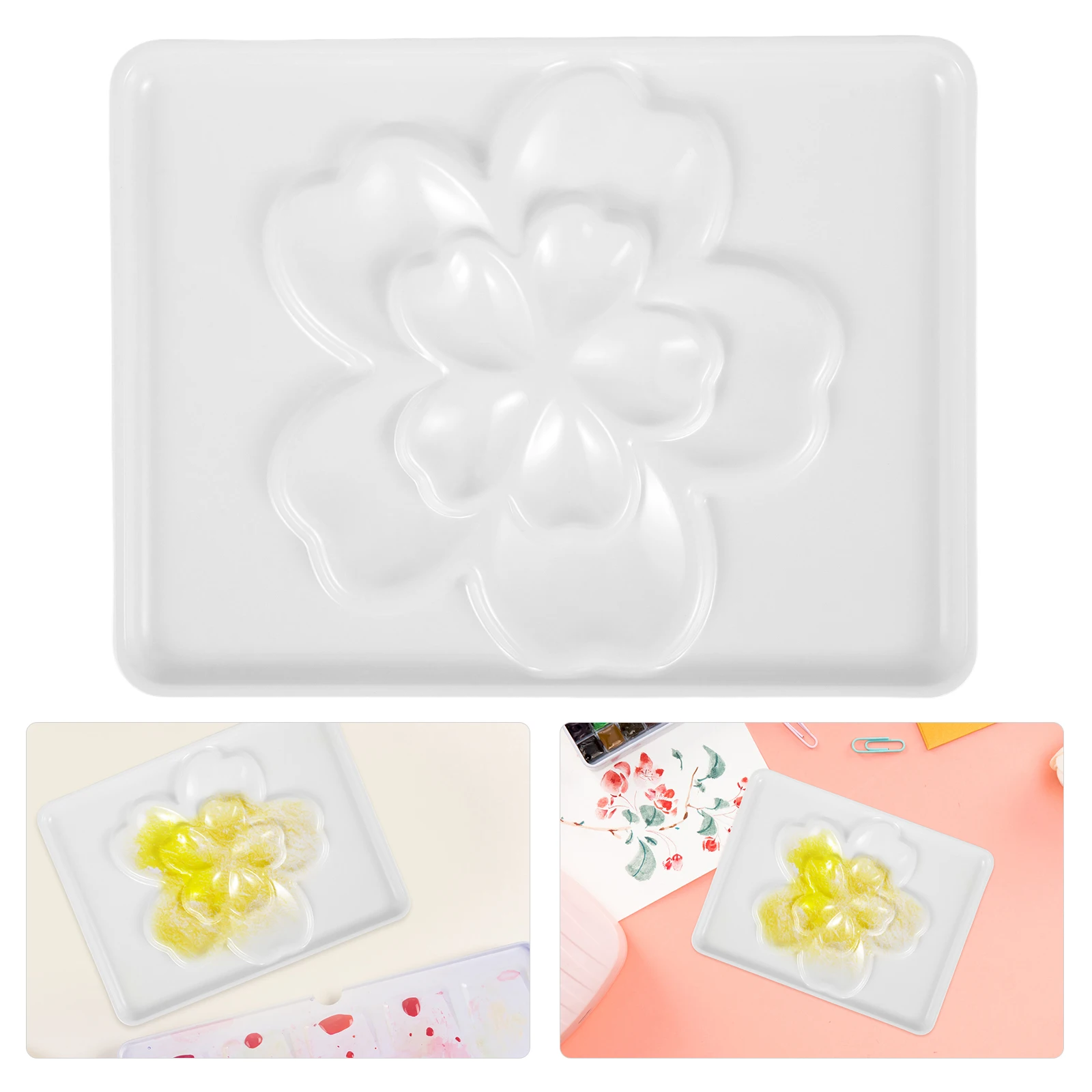 

Watercolor Palette Lightweight Space-Saving Color Mixing Tray for Oil Acrylic Painting DIY Craft Painting Pigment Storage Tray