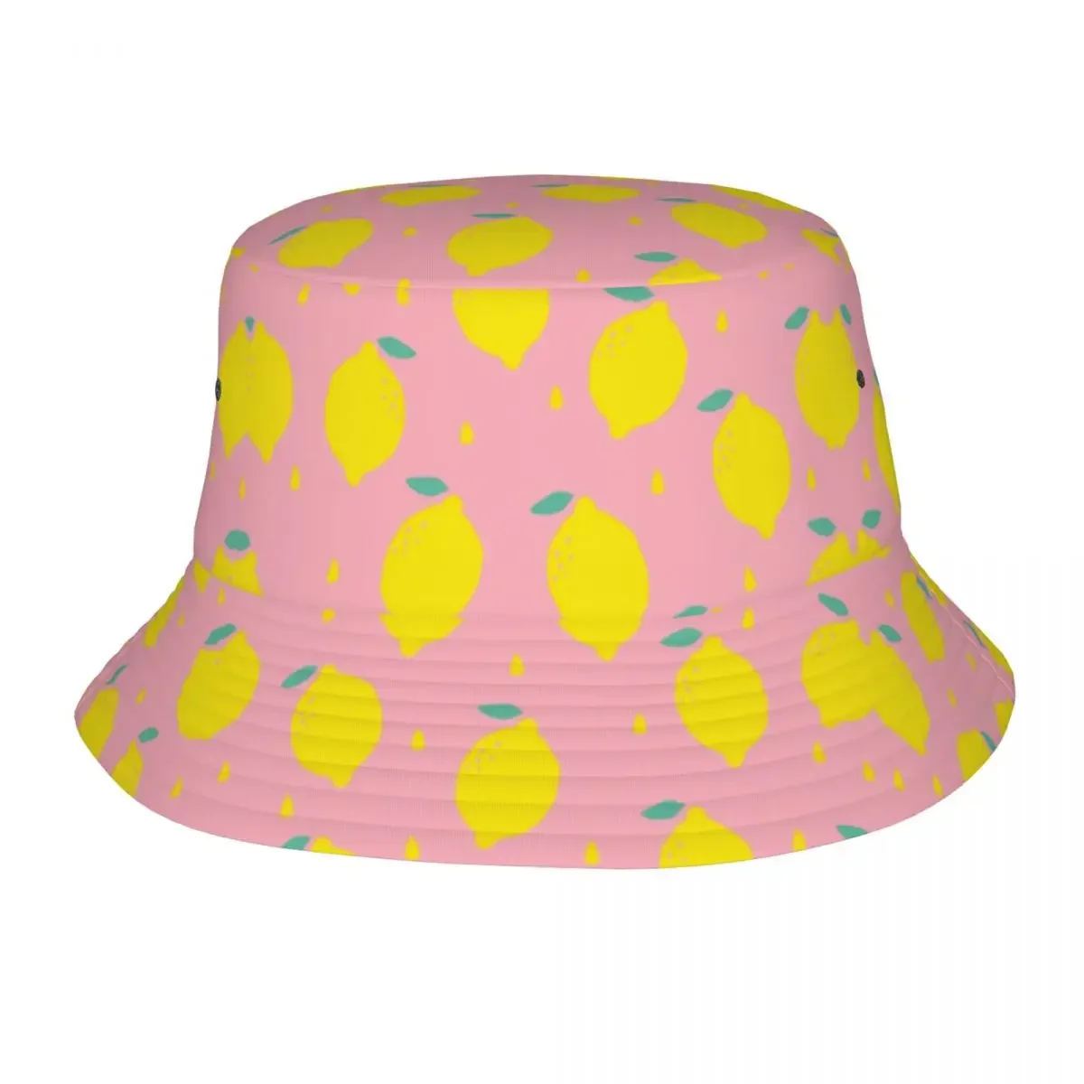 Sweet Lemon Pattern Bucket Hat Men Women Unisex Fashion Citrus Fruit Summer Fisherman Cap