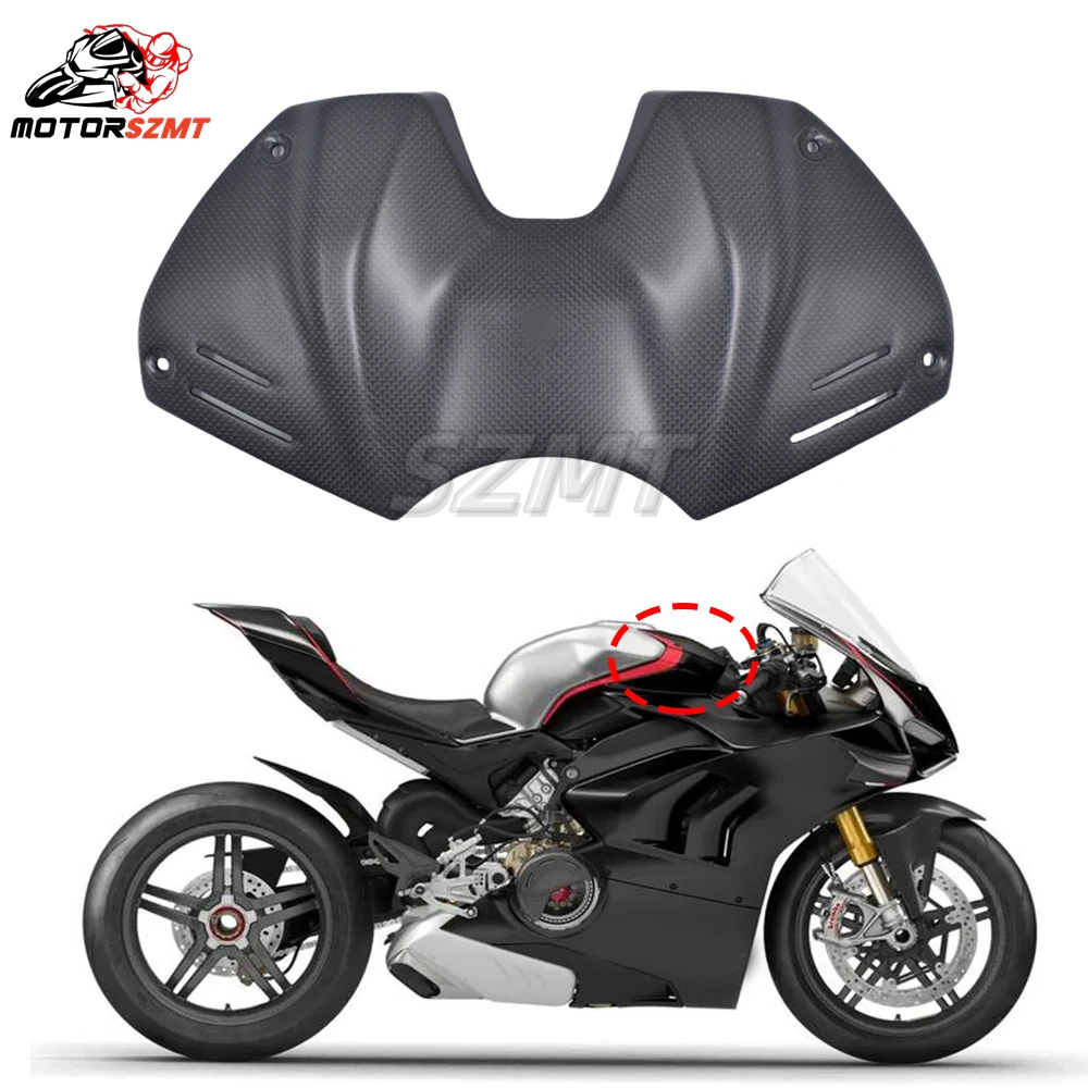 

100% Carbon Fiber Motorcycle Front Full Fuel Tank Cover Protector Fairing For DUCATI Panigale V4 2022 2023 2024