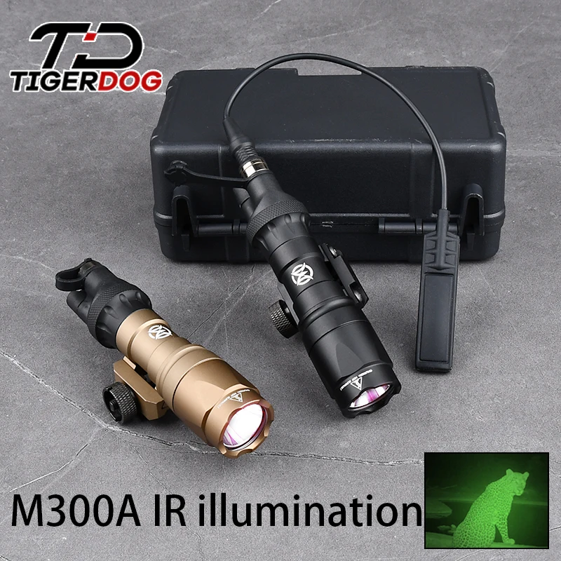 WADSN Tactical M300 M300A IR Light Range Illumination Metal LED Flashlight SF Marking Tail Cap Switch Dual Function ir Lamp