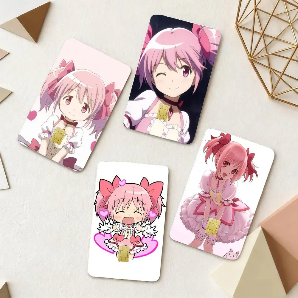 

P-Puella M-Magi Madoka M-Magica 4pcs 1Set Laser Holographic Sticker Skin Cover for Credit Bank Debit Card