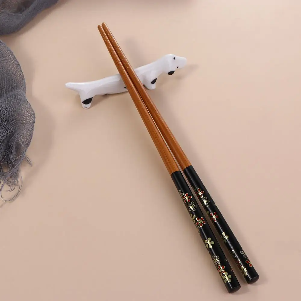 1/4Pcs Retro Ceramic Dachshund Dog Chopsticks Holder Puppy Shaped Japanese-style Spoon Fork Rack Chopstick Rest Dinnerware Stand