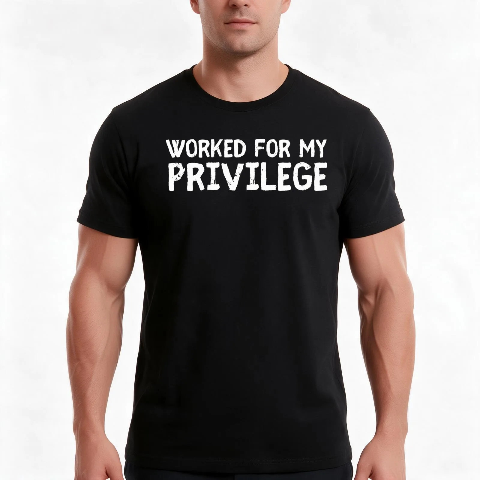 Worked for my privilege T-Shirt Summer Casual Cotton Tee Oversized Streetwear Tops Vintage Graphic Print Unisex Men Women
