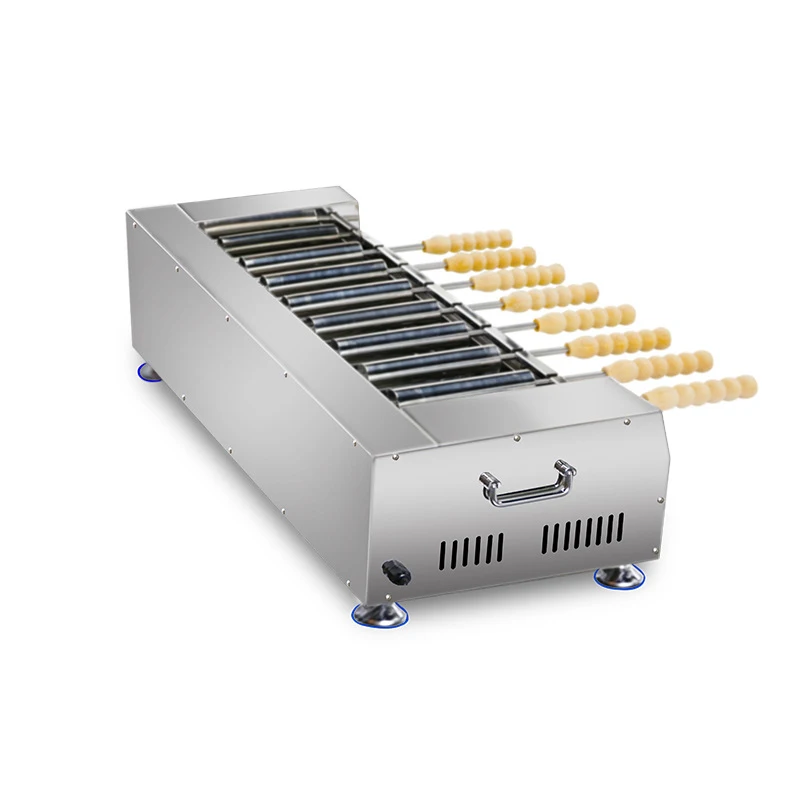 8-Piece Electric Automatic Chimney Cake Stove Conical Roller Toaster, Chimney Cake Baker