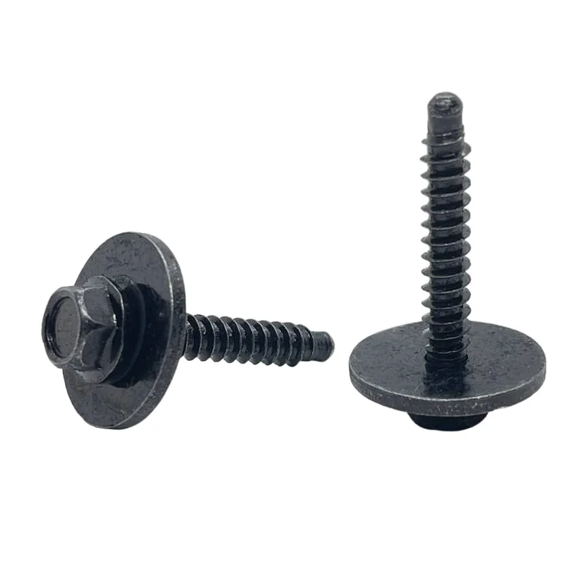 Car Black Metal Bolt Splash Shield Fender Liner Screws 11570498 for GM Buick Cadillac Chevy GMC 2010-On view 5