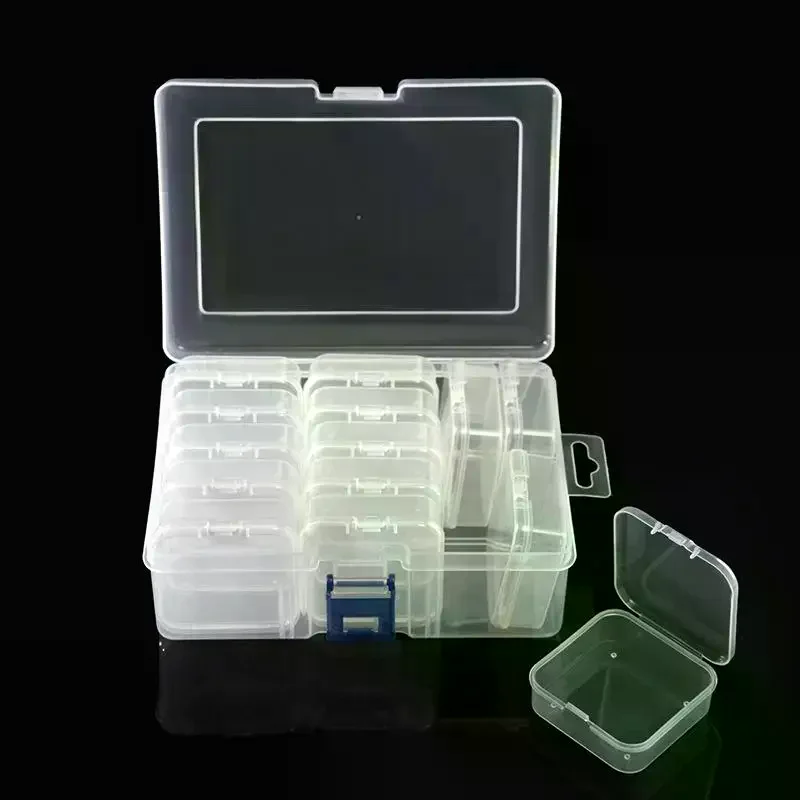 

1 комплект, DIY таблетки, бусины, ювелирные изделия, дизайн ногтей, материал, органайзер, коробка, прозрачная прямоугольная пластиковая коробка для хранения, аксессуары для ювелирных изделий