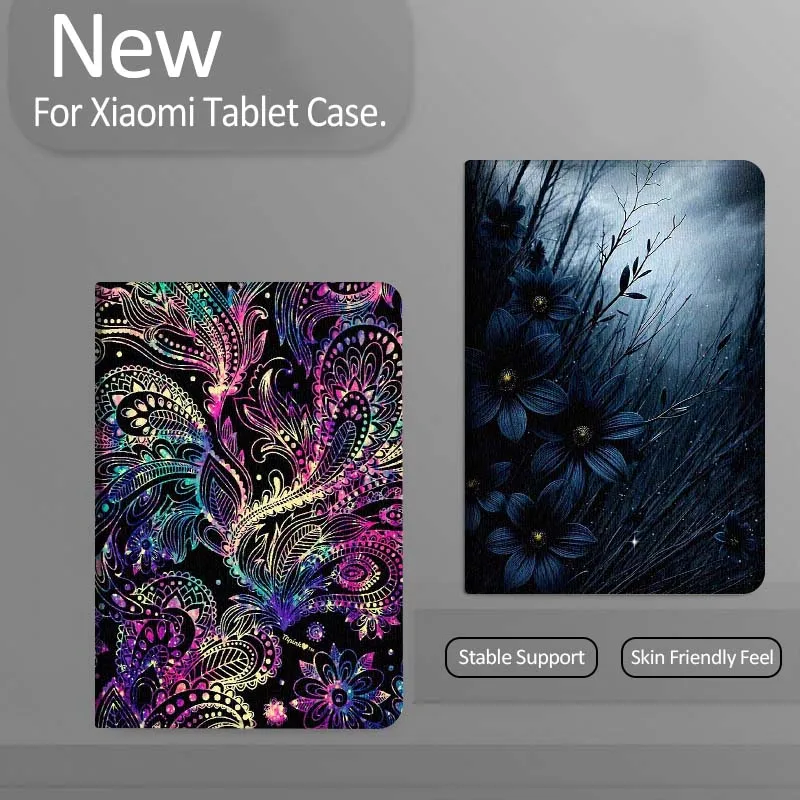 

Dark Blue Flower Night Gift Tablet Case For Xiaomi Redmi Mini Pad SE K 2 4 5 6 7 8 2023 2025 11 8.8 11.2 10.1 Pro