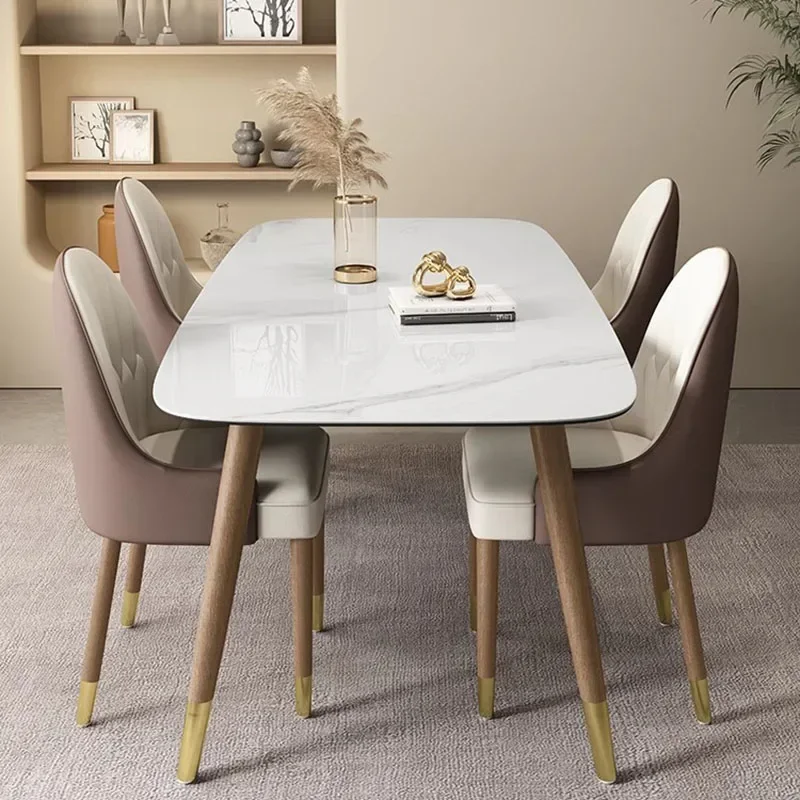 

Living Luxury Dining Table Modern Waterproof Design Minimalist Dining Table Nordic Wooden Mesas De Comedor Kitchen Furniture