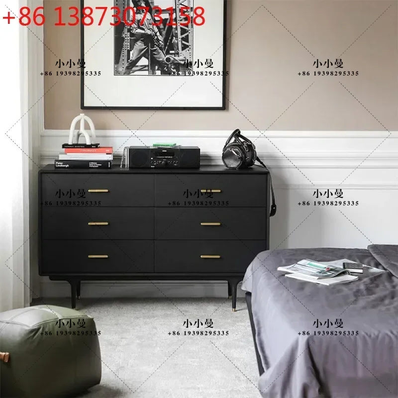 Nordic solid wood medieval industrial style living room living room bedroom locker