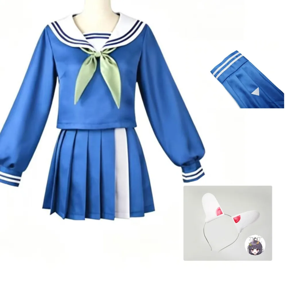 Blue Archive Kasumizawa Miyu Cosplay Costume Long Sleeve JK Sailor Uniform Full Set Adult Women Halloween Comic Con Outfit view 5