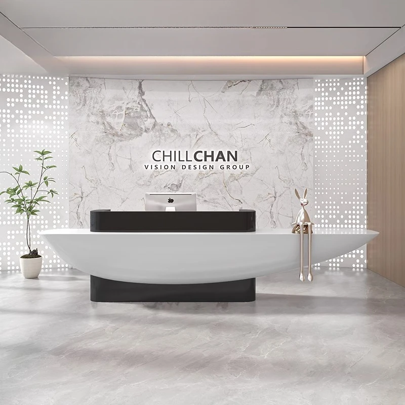 Minimalist Reception Desk Modern Simple Company Club Information Front Desk Clothing Store Bar Scrivania Office Furniture