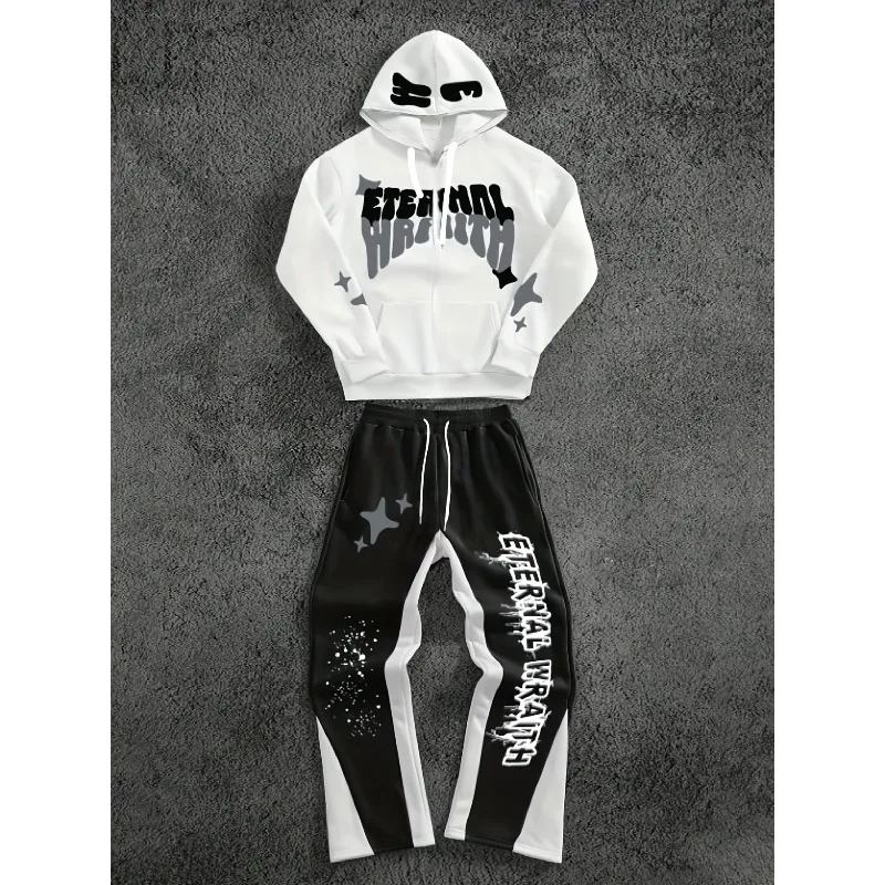 

25-26 Новый комплект с 3D модным принтом для взрослых и детей, уличный комплект с капюшоном для отдыха