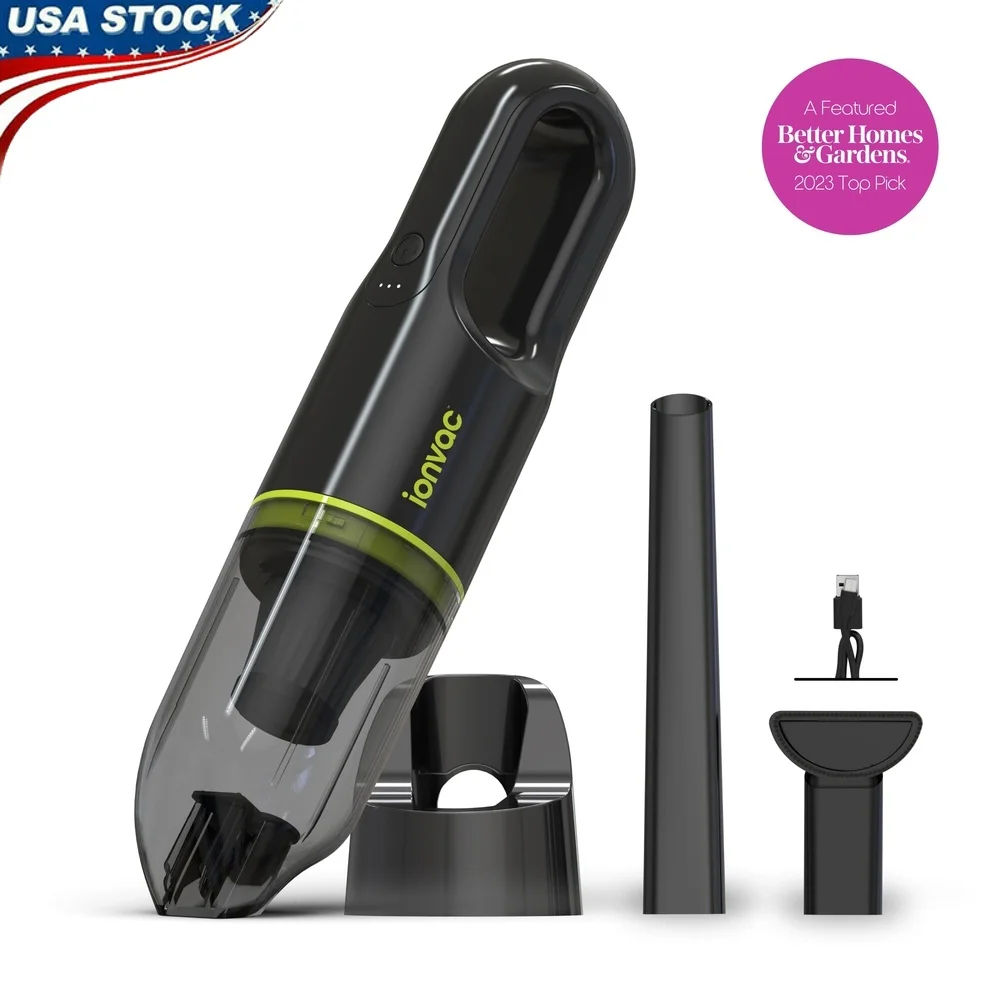 

Lightweight Cordless Handheld Vacuum Cleaner USB Rechargeable Powerful Suction Multi-Surface with Crevice Brush Attachments Home