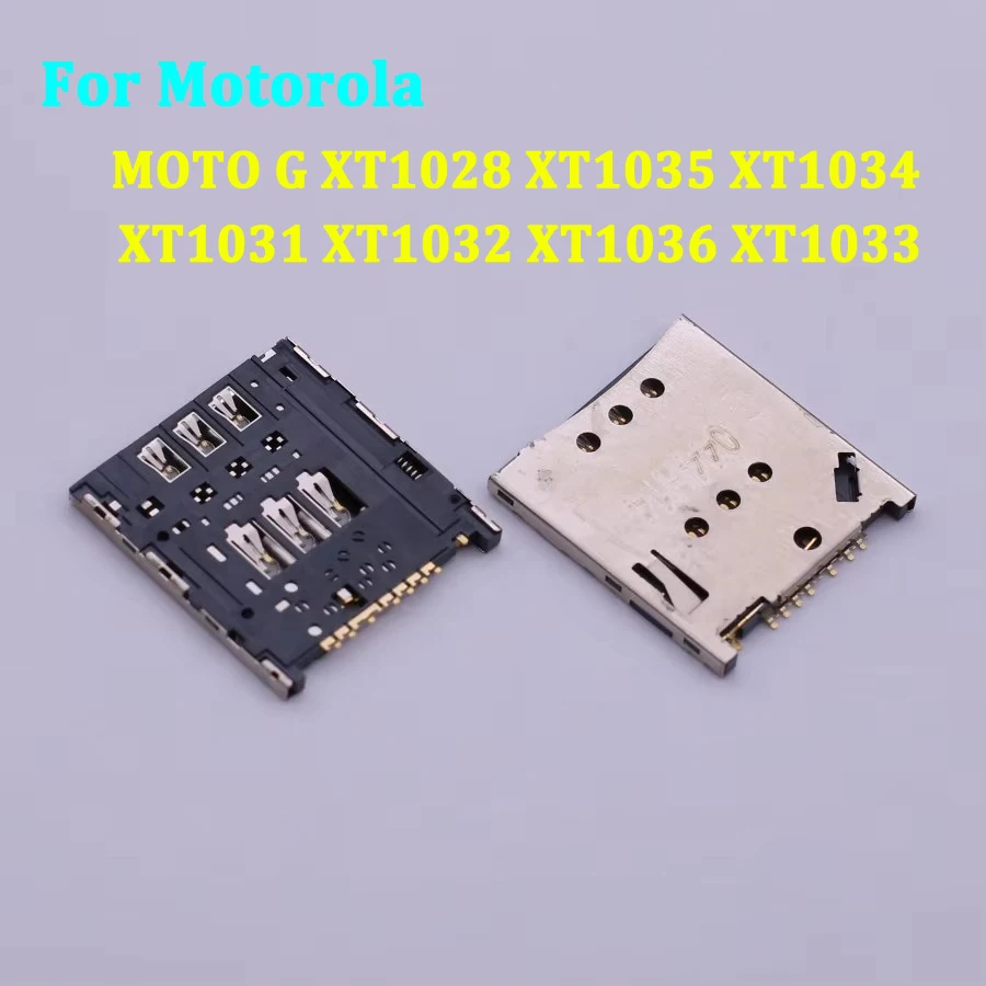 2Pcs Sim Card Reader Slot Tray Holder Connector For Motorola MOTO G XT1028 XT1035 XT1034 XT1031 XT1032 XT1036 XT1033 Socket Plug