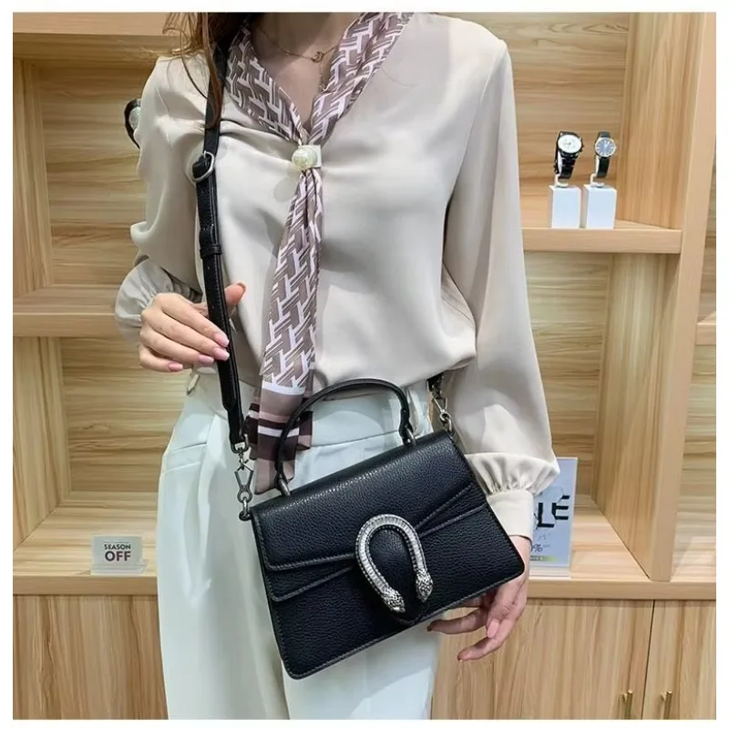 Cross Border Spicy Girl Style Bag Women's Large Capacity Single Shoulder Diagonal Cross Bag Hand-held Small Square Bag