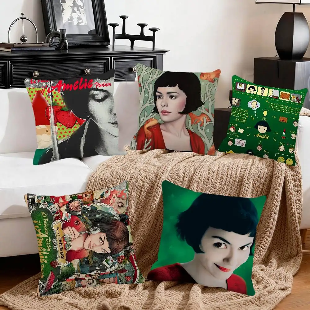 Capa de Almofada Le Fabuleux Destin D'Amélie Poulain, Almofada Quadrada para Quarto, Sofá, Conforto e Lazer, Decoração para Carro e Casa