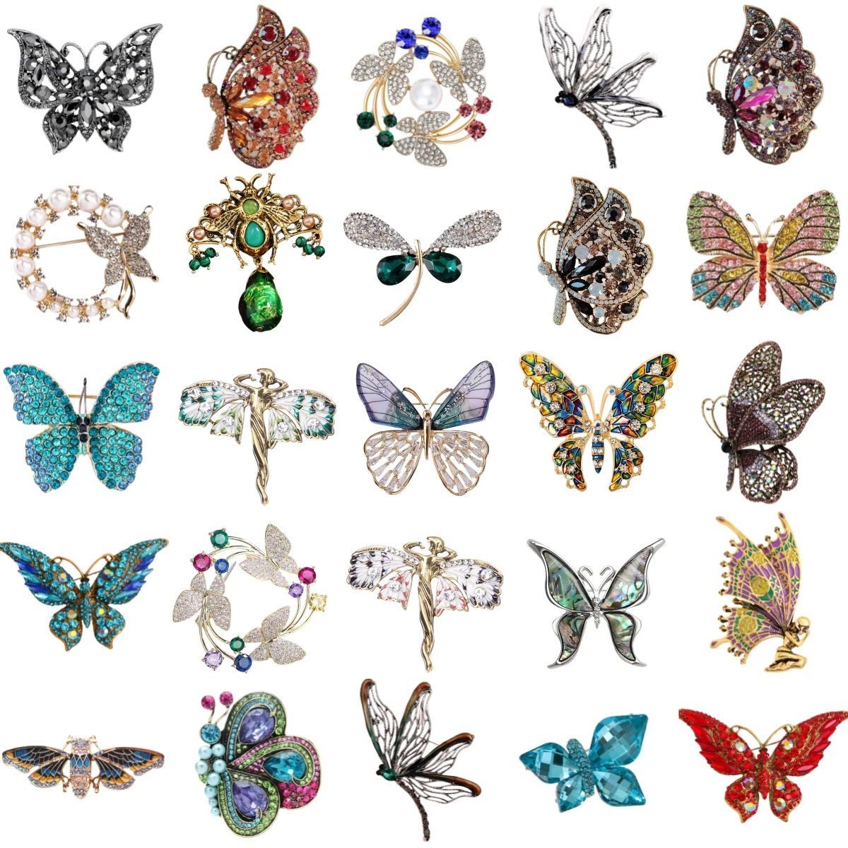 Barocke Luxus-Broschen mit Schmetterlings- und Insekten-Design für Herren und Damen, Schmuck, Modeaccessoires und Partygeschenke