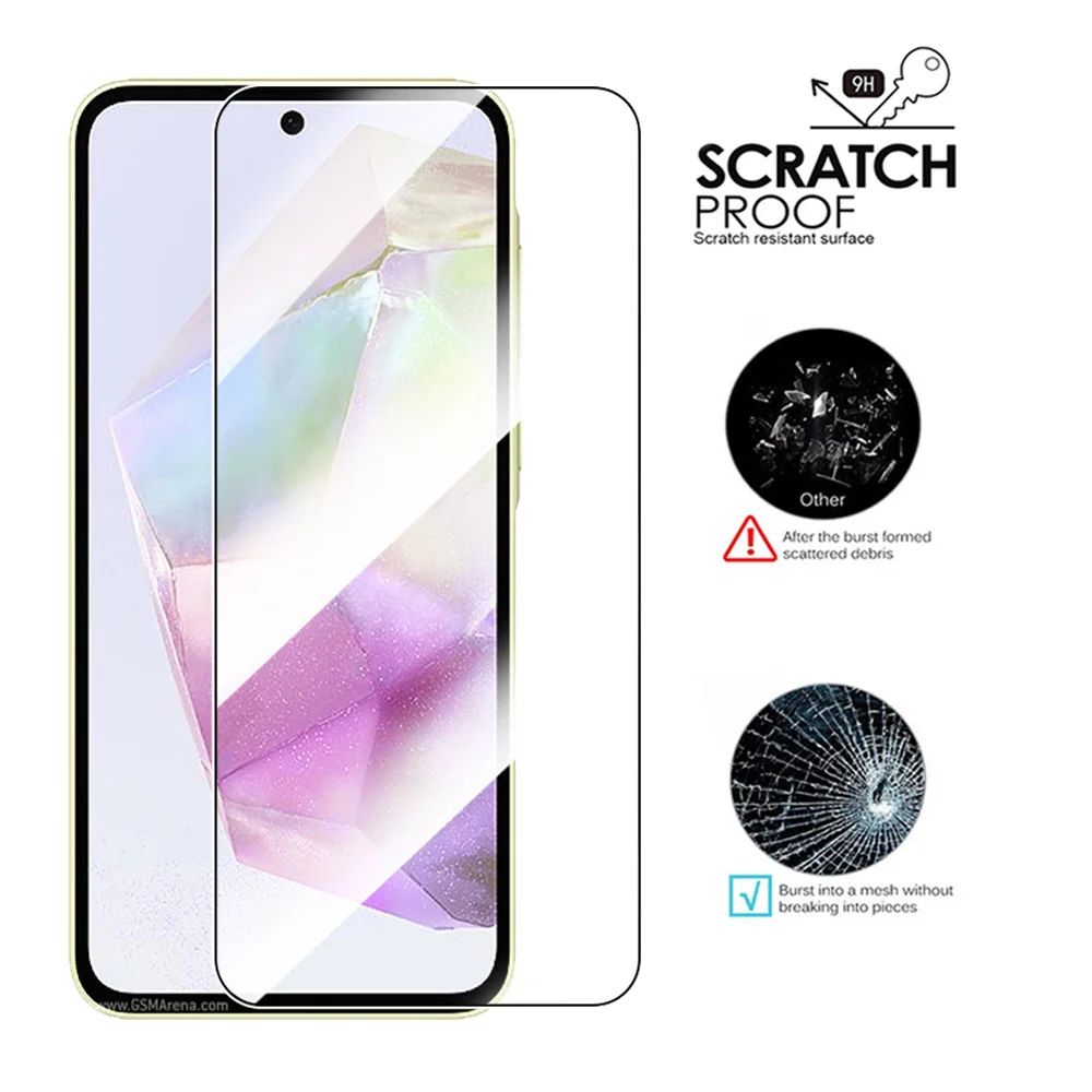 2Pcs Tempered Glass For Samsung Galaxy A35 5G Protective Glass For Samsung A35 A 35 35A Screen Protector Safety Films SM-A356B