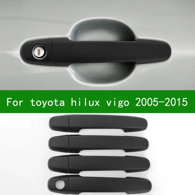 

Аксессуар, глянцевая черная накладка на боковую дверь автомобиля для TOYOTA HILUX VIGO 2005-2015 2012 2010 2008 2009 2007 2010 2011 2013