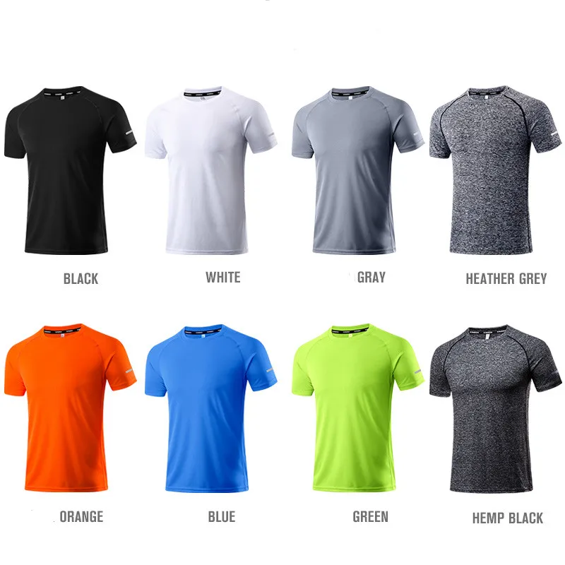 Sport Hemd Männer Fitness Strumpfhosen Quick Dry Lauf T-shirt Sportlich Tragen Gym Kleidung Sportswear T-Shirts Camiseta Laufende Hombre – Detail 2