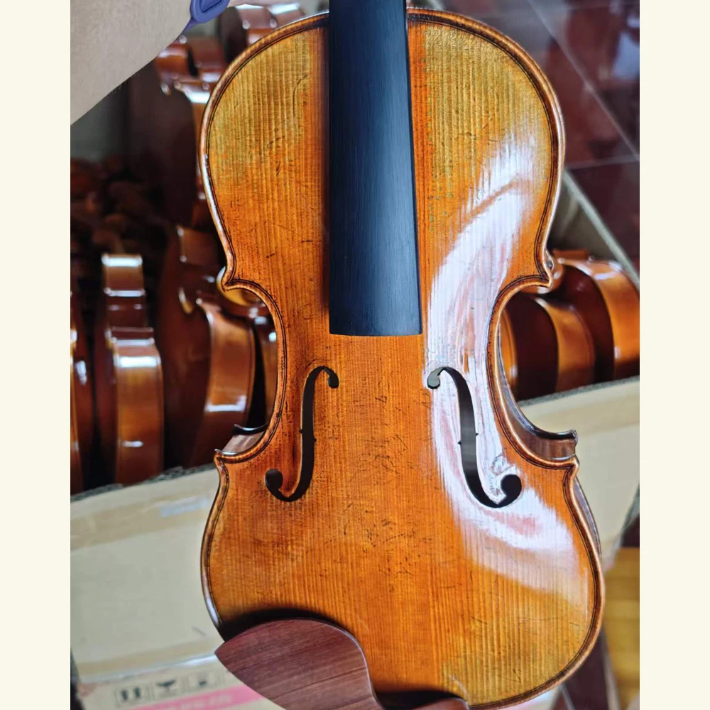 Over 40 years of European spruce Handmade Violin 4/4 Oily varnish solid wood Violin professional Musical Instruments with case