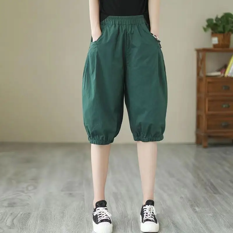 Cotton and Linen High-waisted Shorts for Women Summer Thin Linen Pants  Loose  Slim and Versatile  Casual Outdoor Hot Pants