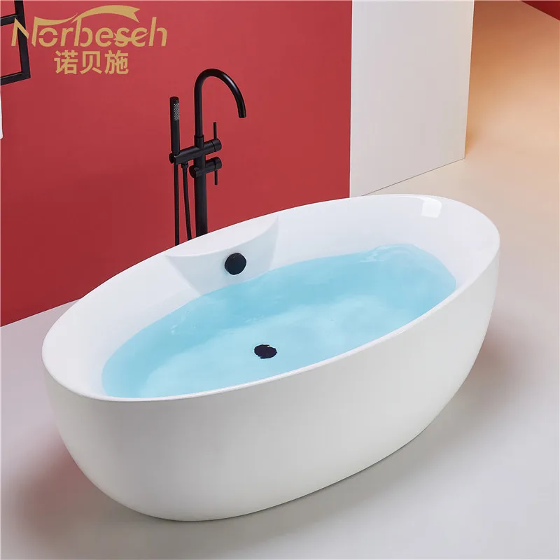 

Manufacturer Wholesale Independent Bathtub Integrated Docking Oval European Adult Home Hotel Bathtub 1.4-1