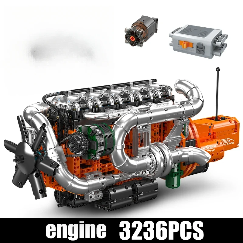 Mould King – jouets de moteur technique, camion motorisé, bloc de construction de Transmission, brique, cadeau de noël pour enfants