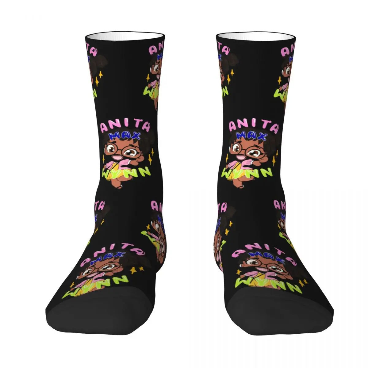 Anita Max Wynn Cartoon Unisex Socken, Radfahren 3D-Druck glückliche Socken Street Style verrückte Socke