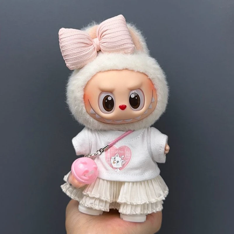 

Комплект одежды Azure Holiday Labubu 17 см, шляпа рыбака 1-го-3 поколения, комбинезон, ботинки, очки, морской подвесной костюм