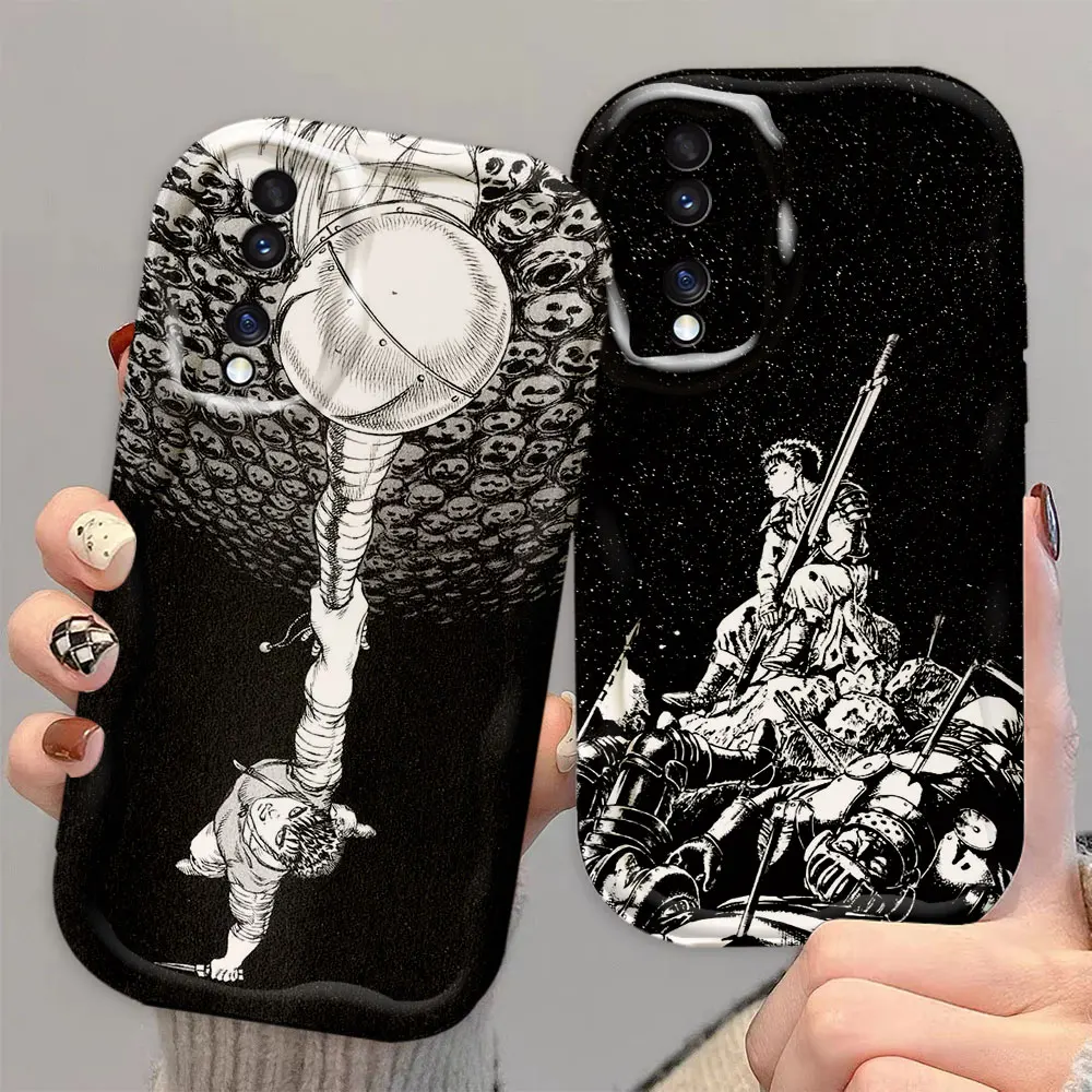 Berserk Guts Badass Anime Phone Case For HUAWEI P40 P30 NOVA 11 10 9 7 5T SE MATE 40 30 HONOR 90 LITE 50SE X50I 20 PRO 5G