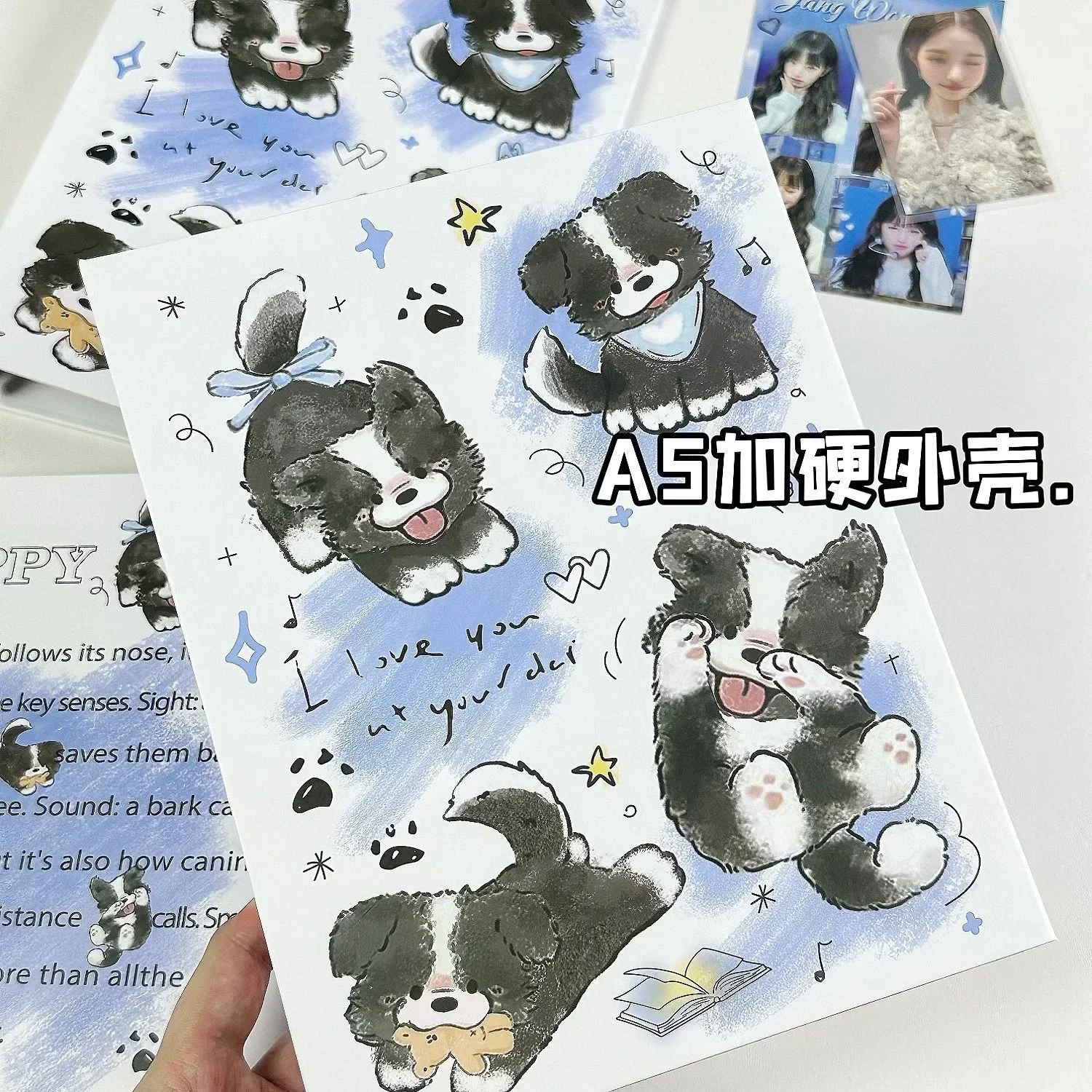 IFFVGX Dog A5 Binder Photocard Holder Kpop Idol Photo Album Photocards Collect Book Album Para Fotografias Photo Card Supplies