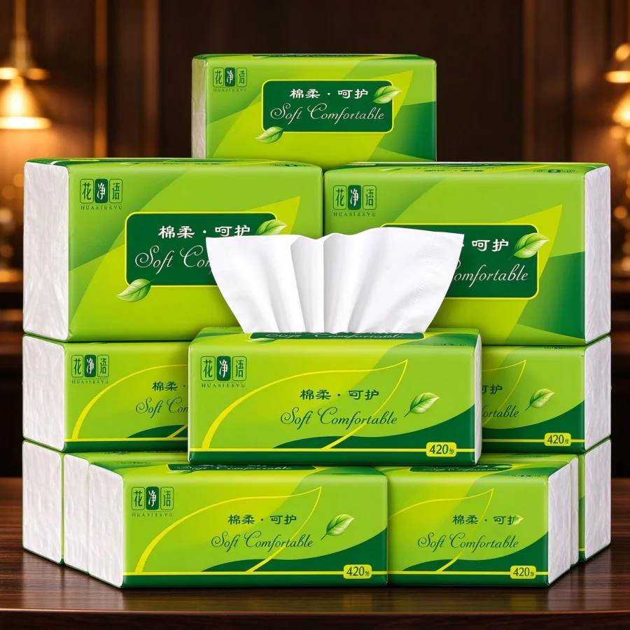 1 Pack, 360 Sheets Large Capacity 4-Layer Thick Embossed Napkins, Highly Absorbent and Durable, Home, Travel, Office and Dormito
