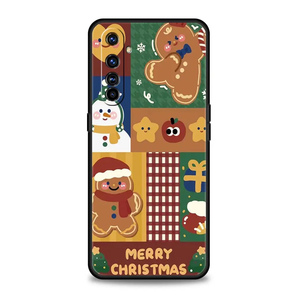 Funny Cartoon New Year Christmas Case For Realme 12 11 10 9 8 5G 7 6 GT5 GT3 Pro C21 C25 C35 For Realme GT Neo 2 3 3T 5 Cover