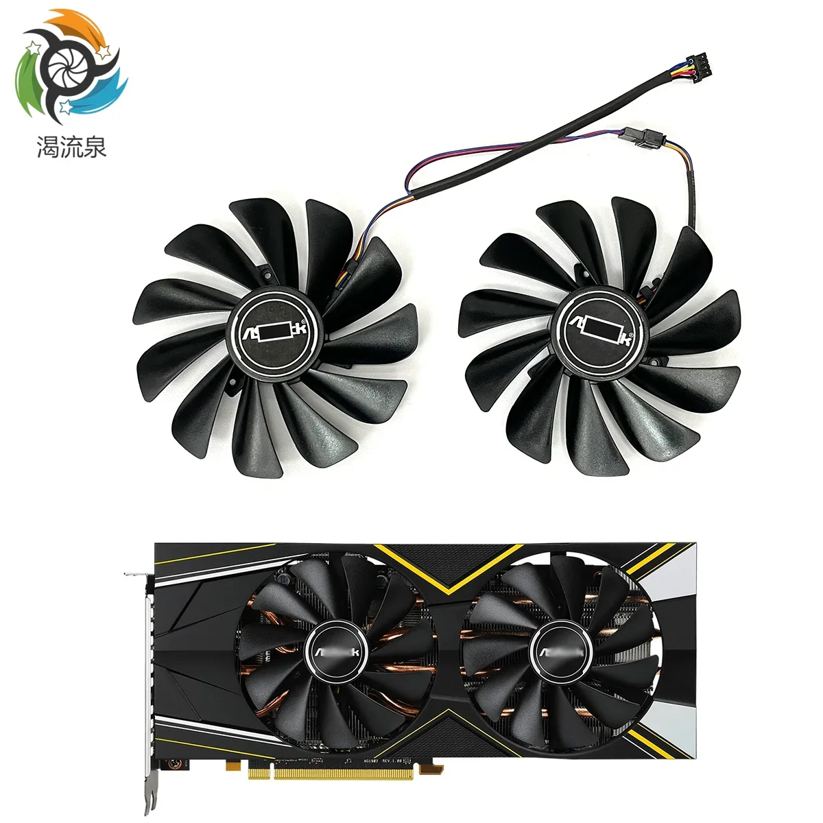 

Новый 95 мм охлаждающий вентилятор для графической карты ASRock Radeon RX 5700 5700XT Challenger D OC, охлаждающий вентилятор CF1010U12S