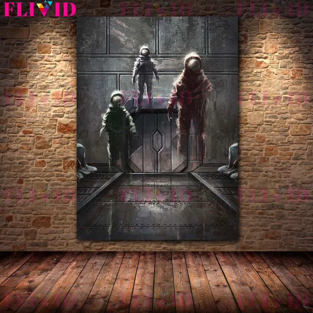 Ghosts Imprisoned In The Room Vintage Wall Art Canvas Painting Mysterious Horror Darkness Art Poster Print Decoration Unframed