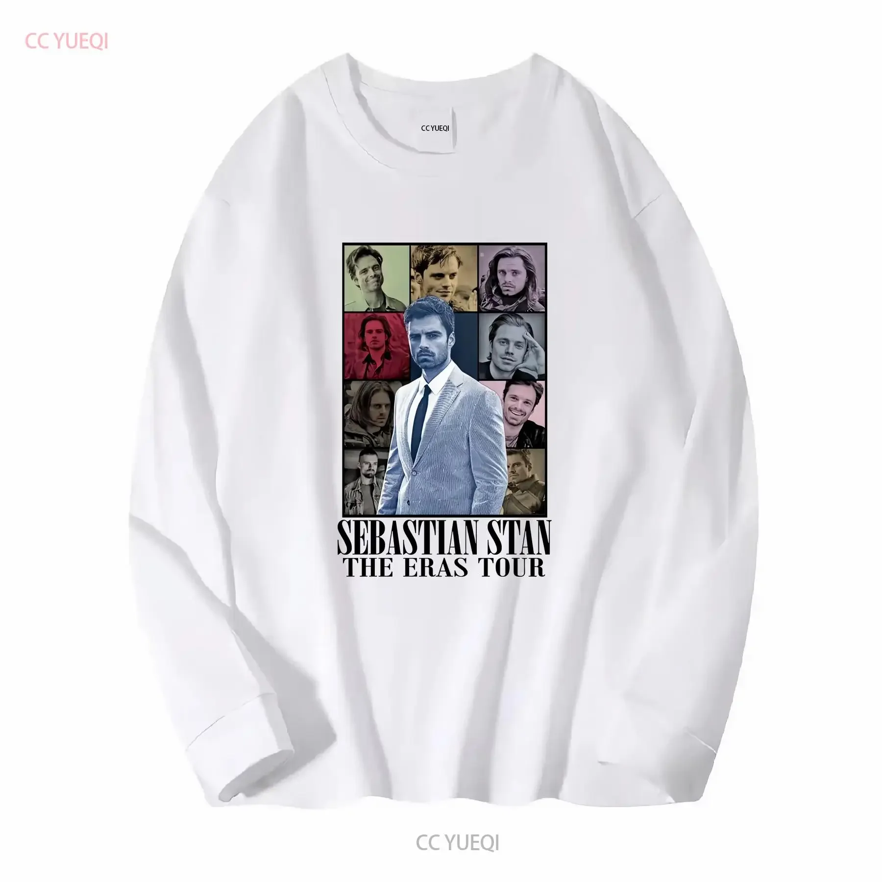 Retro Sebastian Stan T Shirt SweaT TJK long or short sleeves vintage Washed designer clothes graphic Slightly