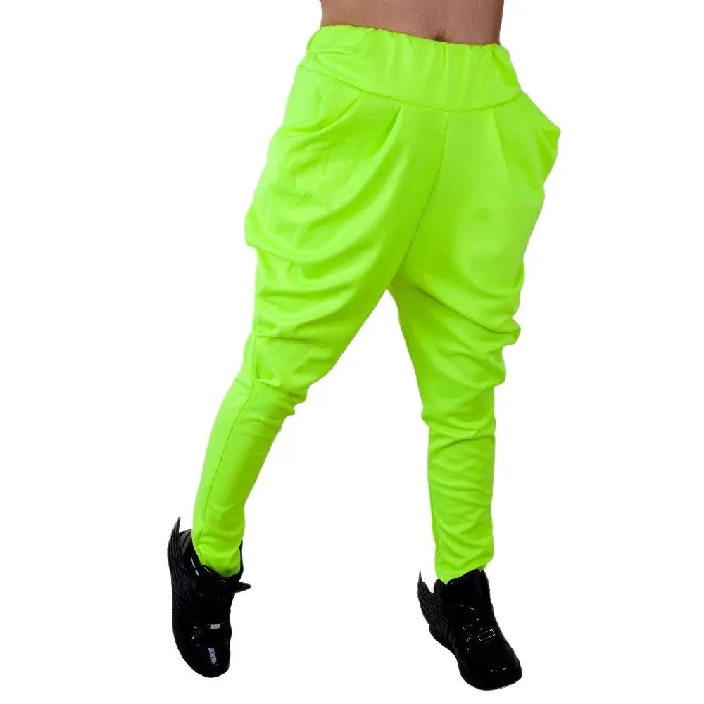 Heroprose New Fashion Brand Jazz Harem Hip Hop Fluorescent Green Sweatpants Casual  Spring Summer Trousers Loose Dance Pants