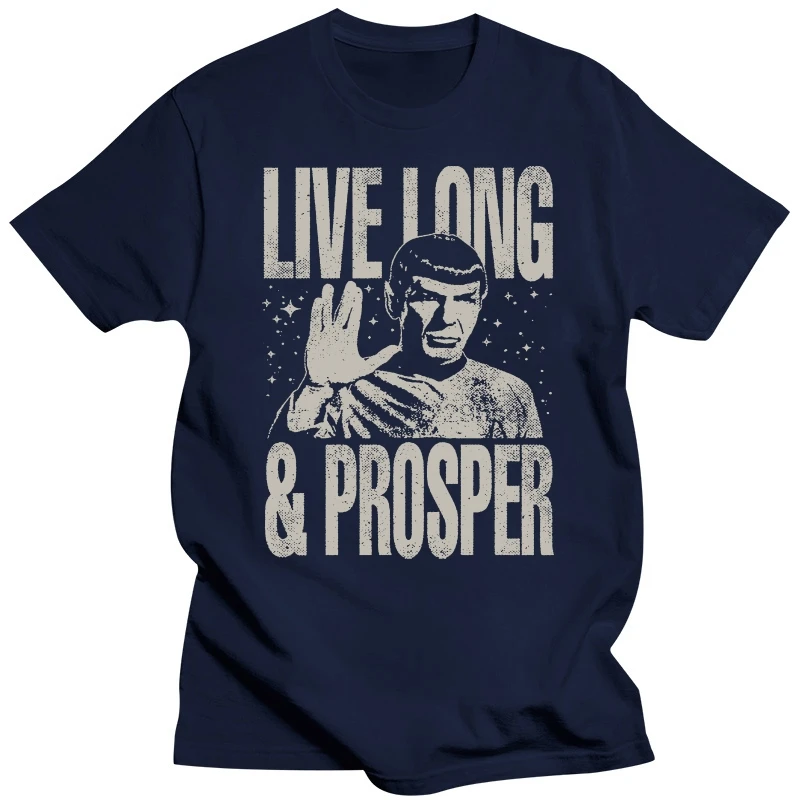 Star Treks Spock Live Long And Prosper Licensed Adult T-Shirt