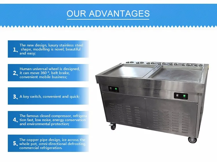 

New Issue Good Quality Flat Pan Ice Cream Roll Machines
