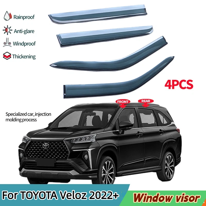 

For TOYOTA Veloz 2022+Window visor Side Window Deflector Weathershield Sun Rain Guard