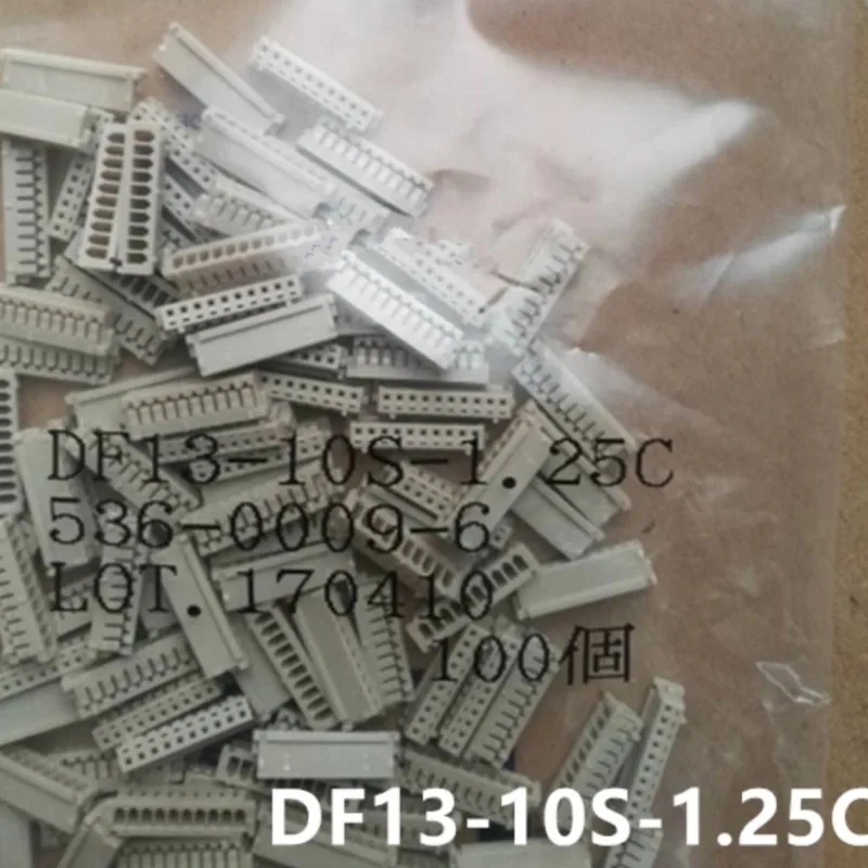 

100 шт./лот, разъем DF13-10S-1,25C, пластиковый корпус, 10 контактов, 1,25 мм, 100% новый и оригинальный
