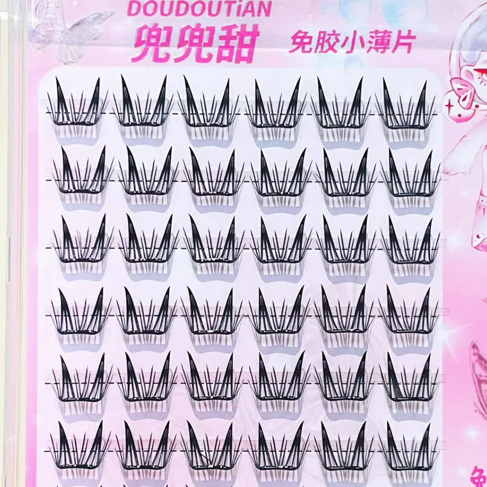 Glue-free False Eyelashes Natural soft Lashes Extension Individual Lashes Thick curled up Eyelash Segmented Korean  Fake Eyelash