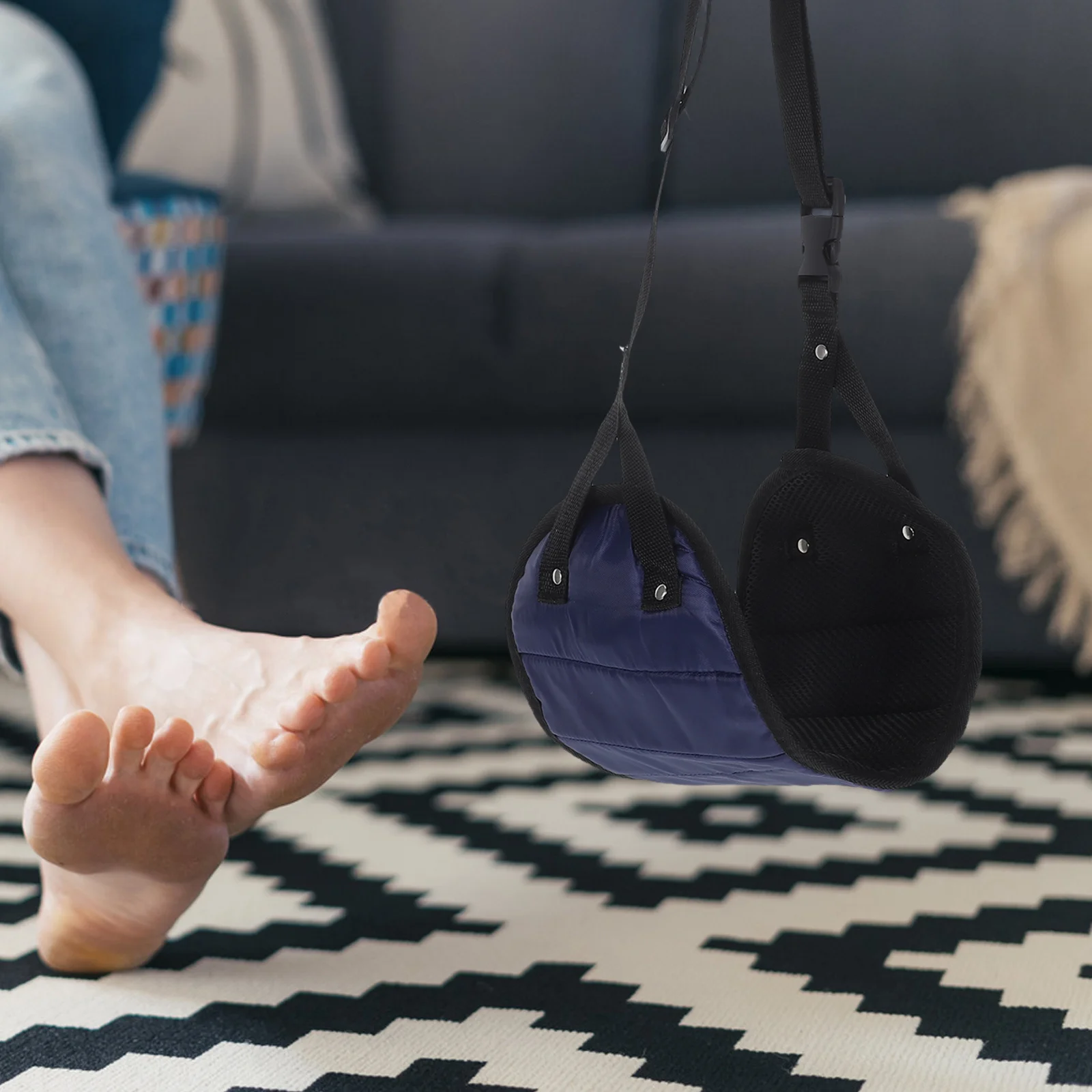 

2Pcs Footrest for Airplane Travel Hammock Style Leg Support on Flight Portable Desk Foot Sling for Comfort during Long Journeys