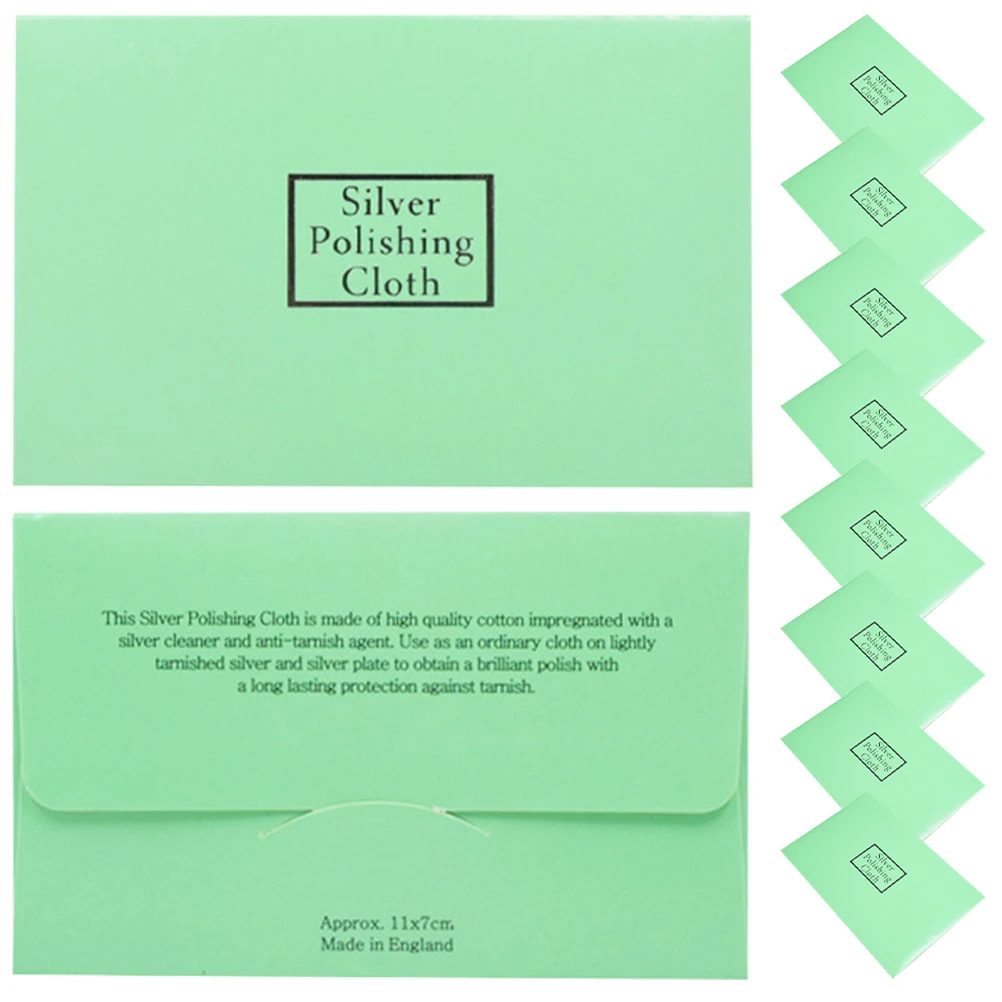 

10 Pcs Polishing Cloth Jewelry Cleaning Double Layer Soft Large Jewelry Cleaning Cloth Size Microfiber Paper Material